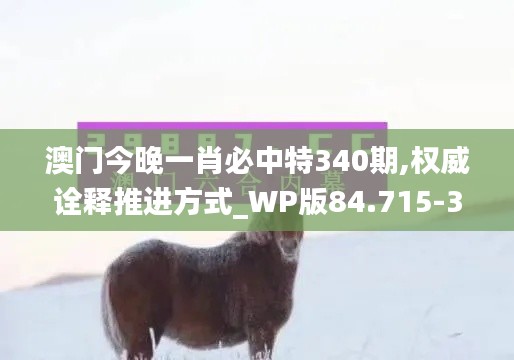 澳门今晚一肖必中特340期,权威诠释推进方式_WP版84.715-3