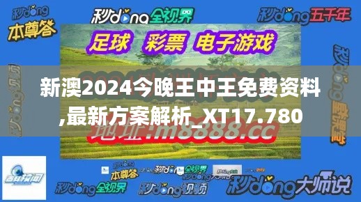 新澳2024今晚王中王免费资料,最新方案解析_XT17.780