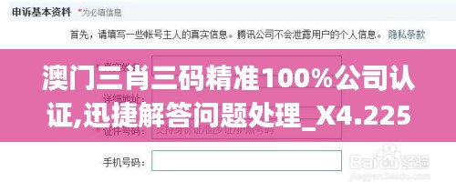 澳门三肖三码精准100%公司认证,迅捷解答问题处理_X4.225