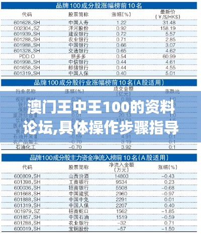 澳门王中王100的资料论坛,具体操作步骤指导_WP版4.876