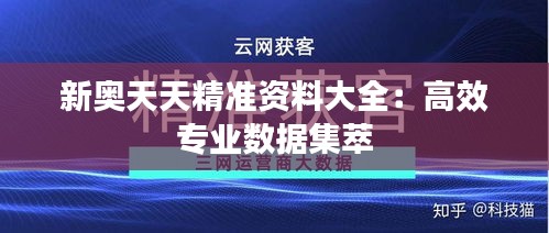 新奥天天精准资料大全：高效专业数据集萃