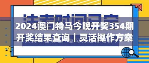 2024澳门特马今晚开奖354期开奖结果查询｜灵活操作方案设计