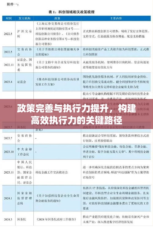 政策完善与执行力提升，构建高效执行力的关键路径