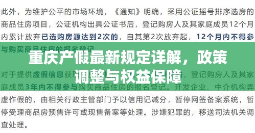 重庆产假最新规定详解，政策调整与权益保障