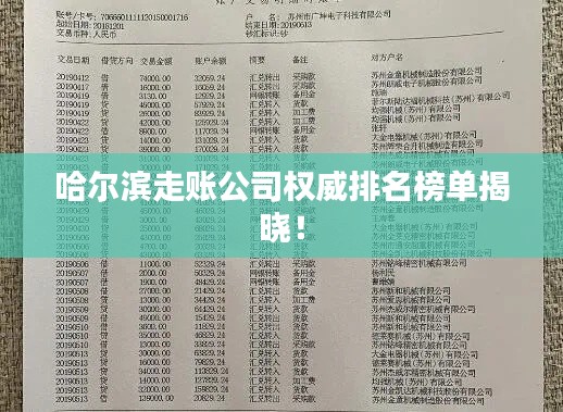 哈尔滨走账公司权威排名榜单揭晓！