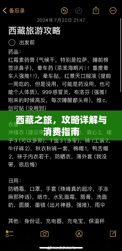 西藏之旅，攻略详解与消费指南